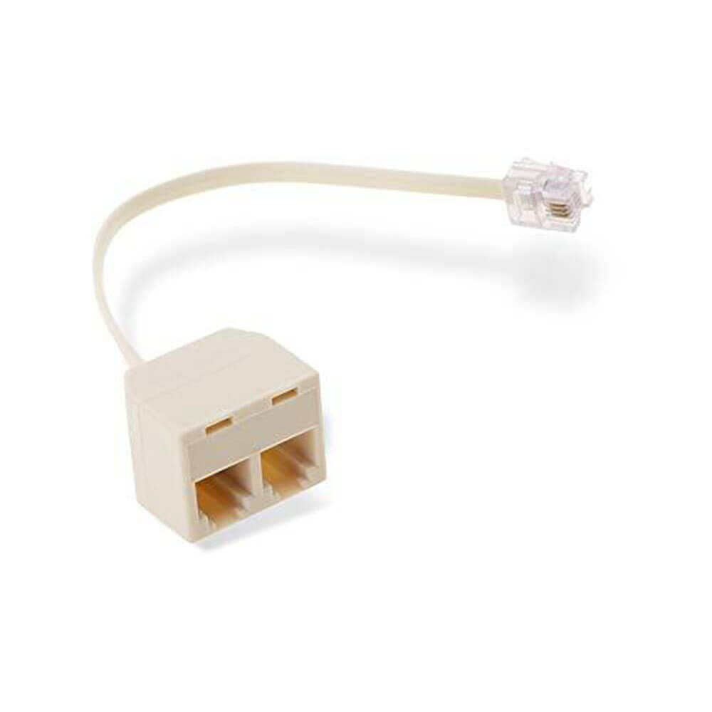 RJ11 2 Way Splitter for Telephone Modular Line | 6P4C, 2-Way RJ11 US Telephone Plug to RJ11 Plug Adapter and Splitter for Landline Telephone-Techville Store